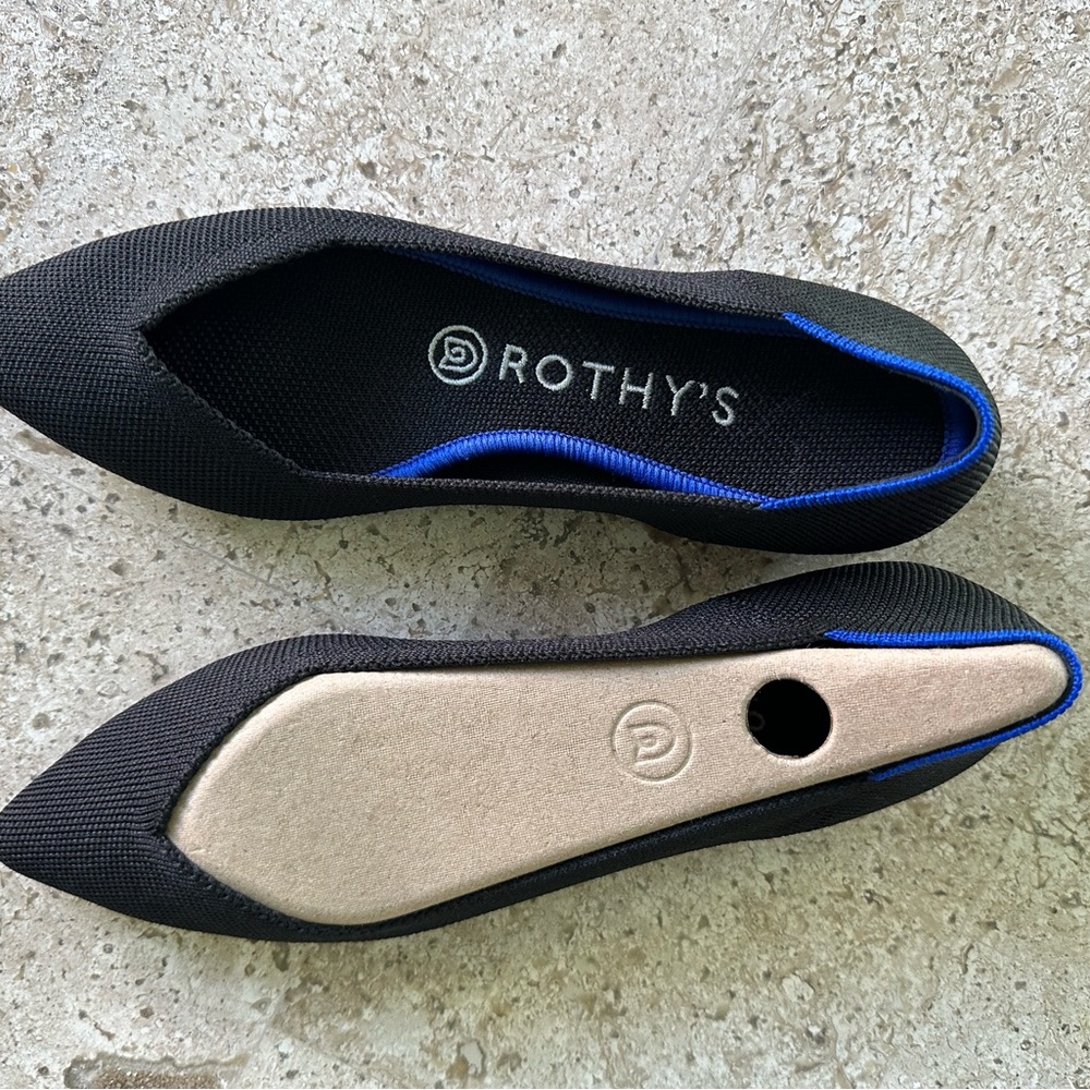 Rothy's Black and Blue Women's Flats